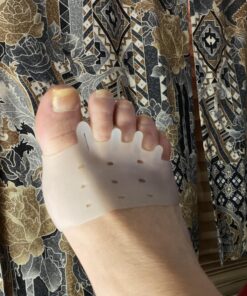 Ball of Foot Cushions, (4PCS) Metatarsal Pads, Toe Separator, Toe Spacers, Breathable & Soft Gel Foot Pads, Forefoot Pads for Mortons Neuroma Callus, Diabetic Feet, Blisters, White 2 Pair (Pack of 1) 21 A18199FZPeL