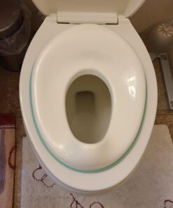 Potty Training Seat for Boys And Girls, Fits Round & Oval Toilets, Non-Slip with Splash Guard, Includes Free Storage Hook - Jool Baby Aqua 36 A18cpp81 yL