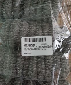 SUNHE 40 Pieces Lint Traps For Washing Machine, Snare Laundry Mesh Washer Hose Filter with 40 Pieces Cable Ties (40) 32 A19AWY 01OL