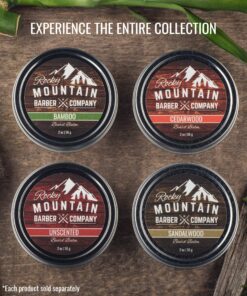 Rocky Mountain Barber Company Beard Balm - Classic Unscented - 100% Natural - Premium Wax Blend with Nutrient Rich Bees Wax, Jojoba, Coconut Oil 10 A19IA1Pb82L