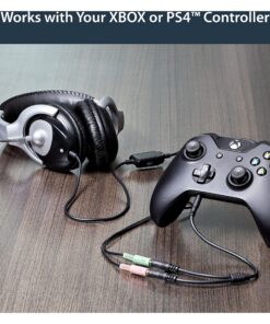 StarTech.com Headset Adapter, Microphone and Headphone Splitter - 3.5mm Male Aux to 3.5mm Female Audio & Mic Combo Jack Y Cable for Laptop / PC (MUYHSMFF) Black Male to Female 25 A19K3IqIsiS