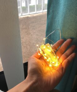 OakHaomie 6PCS 10ft(3m) LED Starry String Lights 30 Micro LEDs on Silvery Copper Wire,2pcs CR2032 Batteries Required and Included, for DIY Wedding Centerpiece Table Decorations (Warm White) Warm White 45 A19ZEwBYxL