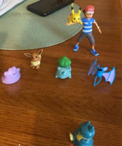 Pokémon Battle Figure Multi Pack Toy Set with Launching Action - Generation 1 - Includes Ash, Pikachu, Eevee, Bulbasaur, Ditto & Zubat - 6 Pieces - Ages 4+ 22 A19nHIxotL