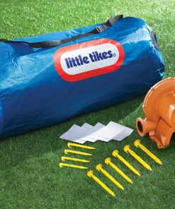 Little Tikes Jump 'n Slide Inflatable Bouncer Includes Heavy Duty Blower With GFCI, Stakes, Repair Patches, And Storage Bag, for Kids Ages 3-8 Years Jump 'n Slide Bounce House 29 A19yK8 nVxL