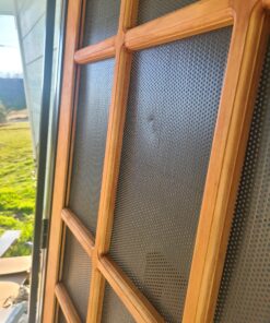 Prime-Line 3809BZ3068-I-WF Woodguard Steel Security Door – Traditional Screen Door Style with the Strength of a Steel Security Door – Steel and Wood Construction, Non-Handed, Bronze (Single Pack) 40 A1A1fPPm7L