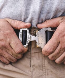 Klik Belts The Original Cobra© Buckle Belt 1 Ply Belt – 1.5" Nylon 1Ply Belt 34 Inch Aluminum / Brown 8 A1A8u2qR2nL