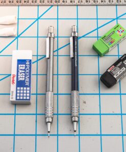 Pentel Graph Gear 500 Automatic Drafting Pencil with Lead and Mini Eraser, 0.5 mm (PG525LEBP),Black,1 Pack w/ Lead & Eraser 28 A1A9ghDio1L 1