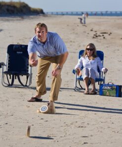 Rollors Backyard Game - The #1 Lawn Game for Summertime Fun, Tailgating, Camping, Parties, BBQs, Picnics & Beach Days – All Wood Outdoor Yard Game Combining Horseshoes, Bocce Ball & Bowling 16 A1AFWrC2LTL