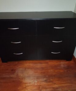 South Shore Step One 6-Drawer Double Dresser,Pure Black with Matte Nickel Handles Pure Black 41 A1AZUF36xcL