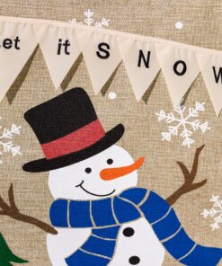 Evergreen Flag Embroidered Let It Snow Burlap Garden Flag - 12.5 x 18 Inches Outdoor Decor For Homes and Gardens 13 A1AfF sSFxL