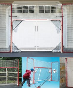 EZGoal Hockey Backstop Kit with Targets, Red/White , 10' x 6' 12 A1AlOZTrJL