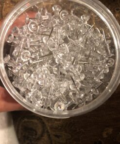 Yalis Push Pins 600 Count, Standard Clear Thumb Tacks Steel Point and Clear Plastic Head 45 A1Ay5BeWA0L