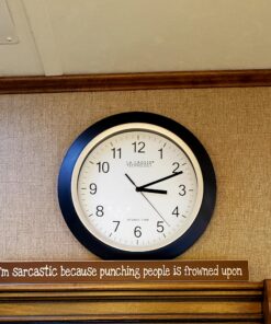 La Crosse Technology WT-3129B 12 Inch Atomic Analog Wall Clock, Pack of 1, Black 30 A1Ay9Hp3X9L