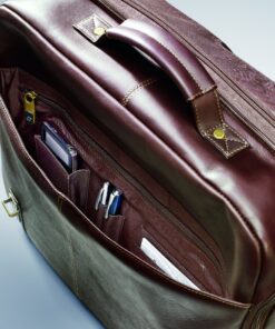 Samsonite Colombian Leather Flap-Over Messenger Bag One Size Brown 28 A1BKIf6n mL