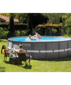 Alternative view of Intex 16ft X 48in Ultra Frame Pool Set with Filter Pump, Ladder, Ground Cloth & Pool Cover