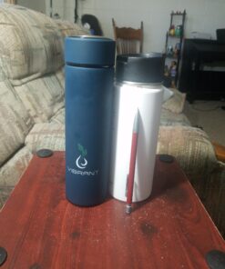 Vibrant All in ONE Travel Mug - Tea Infuser Bottle - Insulated HOT Coffee Thermos - Cold Fruit Infused Water Flask - Food Grade Leak Proof Tumbler Double Wall Stainless Steel 16.9 oz Blue 27 A1BtqAX6SxL