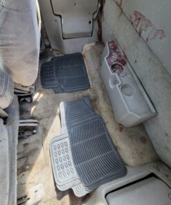 OxGord Universal Fit 3-Piece Full Set Ridged Heavy Duty Rubber Floor Mat - (Black) 3 PC Ridged Black 25 A1C632YT XL