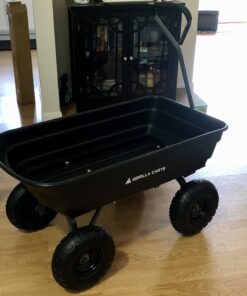 Gorilla Carts Poly Garden Dump Cart with Easy to Assemble Steel Frame, Camping Beach Wagon w/Quick Release System, 600 Pound Capacity, & 10 Inch Tires 58 A1CPLFXHrUL 2