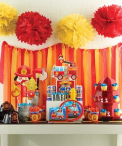 Flaming Firetruck Birthday Party Pack (Basic Bundle, 65 Pieces) Basic Bundle 65 Piece Set 13 A1DLNzV8TpL
