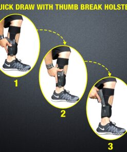 CONCEALED CARRIER (TM) Ankle Holster for Concealed Carry Pistol | Universal Leg Carry Gun Holster with Magazine Pouch for Glock 42, 43, 36, 26, S&W Bodyguard .380, 38, Ruger LCP, LC9, Sig Sauer 47 A1DLSq D70L