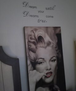 Picniva Black 5'' X 24'' Dream Until Your Dreams Come True Wall Famous PVC Wall Sticker Decal Quote Art Vinyl 5'' X 24'' 21 A1DkLxLH3KL