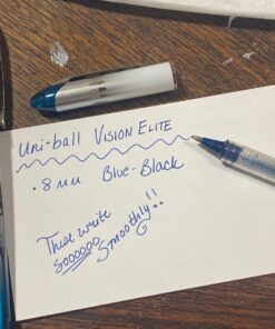 Uniball Vision Elite BLX Rollerball Pens, Blue/Black Pens Pack of 4, Bold Pens with 0.8mm Ink 13 A1EIvORUe2L