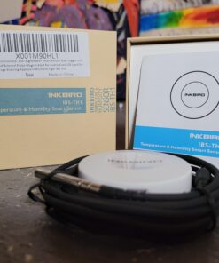 Inkbird Thermometer and Hygrometer Smart Sensor Data Logger with Waterproof External Probe Magnet Alert for Android and iOS Used for Food Storage Brewing Reptiles Instrument IBS-TH1. IBS-TH1+Probe. 41 A1ExZTBhF8L