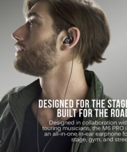 Alternative view of MEE audio M6 PRO In Ear Monitor Headphones for Musicians, 2nd Gen Model With Upgraded Sound, Memory Wire Earhooks & Replaceable Cables, Noise Isolating Professional Earbuds, 2 Cords Included (Black) In-Ear Monitors Black