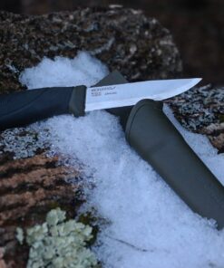 Morakniv Companion Fixed Blade Outdoor Knife with Sandvik Stainless Steel Blade, 4.1-Inch, Military Green 39 A1FUPrNheL