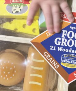 Melissa & Doug Food Groups - 21 Wooden Pieces and 4 Crates, Multi - Play Food Sets For Kids Kitchen, Pretend Food, Toy Food For Toddlers And Kids Ages 3+ 48 A1G2JVE0 FL 1