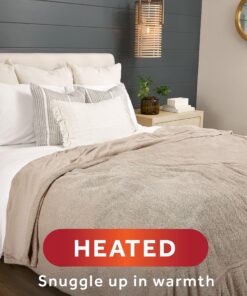 Alternative view of Sunbeam Royal Luxe Mushroom Heated Blanket - Twin