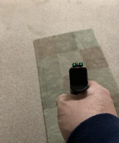 TRUGLO TFO Tritium & Fiber-Optic Handgun Sight | Snag-Resistant Front & Rear Bright Night Sights, Compatible with Glock Handguns Green Front / Green Rear Glock 42/43 41 A1GU57MqsL
