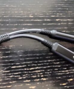 ZOOAUX USB C to 3.5mm Headphone and Charger Adapter,2 in 1 USB C to Aux Audio Jack with PD 60W Fast Charging Dongle Cable Cord for iPhone 15/15 Pro Max,Galaxy S23/S22/S21 Ultra, iPad Pro,Pixel(Black) Black 31 A1GrdBSsZpL