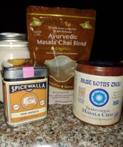 Blue Lotus Chai - Traditional Masala Chai - Makes 100 Cups - 3 Ounce Masala Spiced Chai Powder with Organic Spices - Instant Indian Tea No Steeping - No Gluten 3 Ounce (Pack of 1) 63 A1H7xjos6L