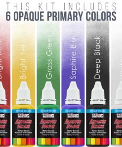 Master Airbrush Cool Runner II Dual Fan Air Compressor Professional Airbrushing System Kit with 3 Airbrushes, Gravity and Siphon Feed - 6 Primary Opaque Colors Acrylic Paint Artist Set - How to Guide 34 A1H9mHoha8L