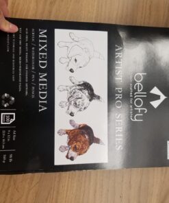 Bellofy Multimedia Sketchbook 100 Sheets | Mixed Media Paper for Drawing & Painting | Drawing Paper for Artists, Beginners & Kids | Sketchbook Mixed Media for Acrylic, Watercolor, Graphite & More 58 A1HAZLIOZ0L