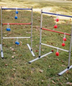 Triumph Premium Ladder Toss Outdoor Game Set with 6 Soft Bola Balls, Travel Carrying Case and Score Trackers - Choose Between Classic and All Pro Series All Pro Steel 37 A1HRwERm1nL