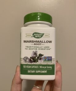 Nature's Way Premium Herbal Marshmallow Root 960 mg per serving 100 VCaps 26 A1HWEM3vt5L