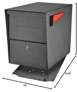 Mail Boss 7205 Package Master Curbside Locking Security Mailbox | Granite 21.5 x 12 x 16.5 inches 33 A1I0U64NZ9L