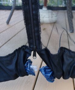 Patio Umbrella Mosquito Netting - Polyester Mesh Screen with Zipper Opening and Water Tube at Base to Hold in Place - Helps Protect from Mosquitoes - Fits 9FT Umbrellas and Patio Tables - Black 34 A1INzbJH4 L