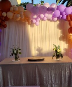 ShinyBeauty 60inx102in Sequin Tablecloth for Wedding/Party- Champagne Blush 60x102-Inch 36 A1IgFJ5op4L