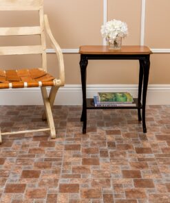 Nexus Self Adhesive 12-Inch Vinyl Floor Tiles, 20 Tiles - 12" x 12", Brick Pavers Pattern - Peel & Stick, DIY Flooring for Kitchen, Dining Room, Bedrooms & Bathrooms by Achim Home Decor 38 A1JOOF jQbL