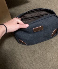 TOUPONS Men's Travel Toiletry Organizer Bag Canvas Shaving Dopp Kit TSA Approved (Black) Black 26 A1JarXxCvnL