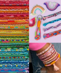 Loopdedoo DIY Kids Bracelet Maker Kit - Make Bracelets in Minutes for Birthdays, Friendship Day, Christmas Gifts - Award Winning Craft Kit for Ages 8 & Up New Loopdedoo + 18 Skeins of Thread 22 A1K6oAZIEL 2