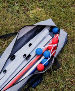 Triumph Premium Ladder Toss Outdoor Game Set with 6 Soft Bola Balls, Travel Carrying Case and Score Trackers - Choose Between Classic and All Pro Series All Pro Steel 29 A1KE2xd4GXL