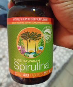 Nutrex Hawaii, Pure Hawaiian Spirulina 500 mg, Vegan, Supports Immune System, Heart, Cells and Energy, 400 Tablets 400 Count (Pack of 1) 27 A1Kd AhNnPL