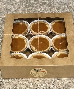 ONE MORE 9inch Brown Bakery Pie Boxes,Large Kraft Cookie Boxes with PVC Window Natural Disposable box 9x9x2.5inch,12 of Pack 59 A1KnaPQXvzL