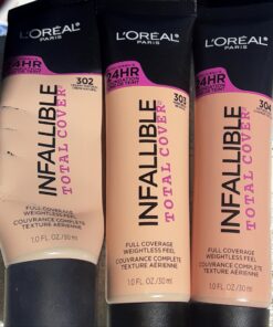 L'Oreal Paris Infallible Total Cover Foundation, Natural Buff, 1 fl; oz. 304 Natural Buff 1 Fl Oz (Pack of 1) 28 A1M3xU2C1rL