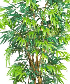 Alternative view of Nearly Natural 6' Curved Bamboo Silk Artificial Trees, 72in, Green (5188) 72 in