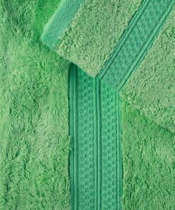 SUPERIOR Rayon from Bamboo Cotton Blend 6 Piece Towel Set, Bathroom, Gym, Spa, Essentials, Includes; 2 Face Towels/Washcloths 13” x 13”, 2 Hand Towels 16” x 30”, 2 Bath Towels 30” x 54”, Spring Green 10 A1MQa1wIFiL